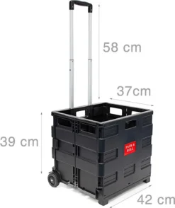 Relaxdays Einkaufstrolley Klappbar Bis 35kg -Smart Kitchen Store 273783fa01f2def0bdfec34f7433c16b