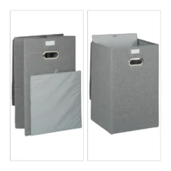 Relaxdays Wäschekorb 2er Set Faltbar -Smart Kitchen Store 27f5d4f79d6d08c46e64f156e29b032e