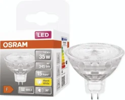 OSRAM Star Reflektor LED-Lampe Für GU5.3-Sockel, Klares Glas ,Warmweiß (2700K), 345 Lumen, Ersatz Für Herkömmliche 35W-Leuchtmittel, Nicht Dimmbar, 1-er Pack -Smart Kitchen Store 284c6e9ef3e90e72e1da1826d63c6d47