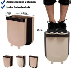 2 Stück Faltbarer Mülleimer Hängend | Volumen 9 L | Abfalleimer FürMüll | Abfallsammler Küche | Klappbarer Abfall Korb Für Die Schranktür | Auch Für Auto, Wohnmobil, LKW Geeignet | Farbe [braun] -Smart Kitchen Store 285b7dcdf8548531264bef00e6bbc7b6