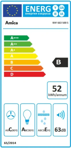 Amica - KHF 663 500 S - Kopffrei-Haube - Schwarz - 60 Cm -Smart Kitchen Store 29576752b2231a3788af557306bb2b40