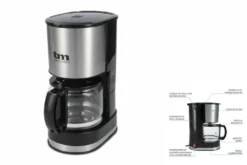 Filterkaffeemaschine Glaskanne Kunststoff TM Electron 06 L 6 Tassen -Smart Kitchen Store 2b2dabe137e19253174194aa5063ed5b