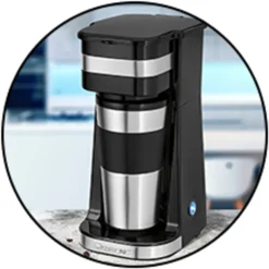 Clatronic KA 3733 Kaffeemaschine Für Coffee To Go, Inkl. 0,4 Liter Kaffeebecher Aus Edelstahl, Ideal Für Auto, Büro Und Unterwegs, Schwarz -Smart Kitchen Store 2b6170a2ebc9738d2b2db0c4c5647159