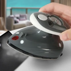 Jago® Mini Bügeleisen - Grau, 260-420 W, Antihaft Bügelsohle, Wassertank 40 Ml, 100-240 V Netzspannung Umschaltbar, Mit/ohne Dampf - Dampfbügeleisen, Reisebügeleisen -Smart Kitchen Store 2be05b112481b2e453167974a130e043