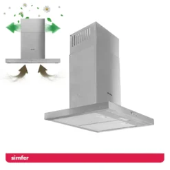 Simfer SMF-CH 8633 Dunstabzugshaube Edelstahl, 60 Cm, 650 M³ /h, Wandhaube, Kaminhaube, Teleskopkamin, Doppelabluftschacht, LED-Beleuchtung 13 Simfer SMF-CH 8633 Dunstabzugshaube Edelstahl, 60 Cm, 650 M³ /h, Wandhaube, Kaminhaube, Teleskopkamin, Doppelabluftschacht, LED-Beleuchtung -Smart Kitchen Store 2c2f00def78c5a2409f1cf4662533160