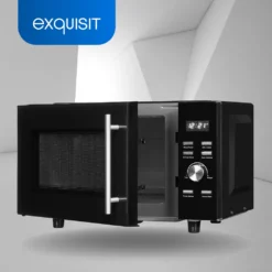 Exquisit Mikrowelle MW8023-F-240DIG Schwarz | 750 Watt | 1000 Watt Grill | Timer | Auftaufunktion -Smart Kitchen Store 2ceb6d4bca8fbcffb52839d105aba9bf
