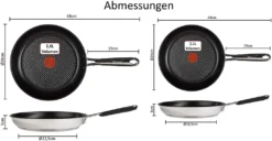 Tefal J90929 Jamie Oliver Pfannenset Induktion 4 TLG, Set Angebot, Pfanne 28 Cm + Pfanne 24 Cm, Edelstahl -Smart Kitchen Store 2e5bea98425695198503d1fe3d4325ad