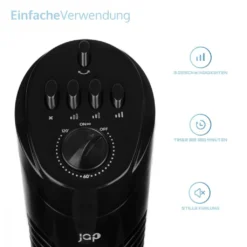 JAP Quebec Oszillierender Leise Turmventilator - 3 Geschwindigkeitsstufen - Drehend - Säulenventilator Mit Timer - Weiß 13 JAP Quebec Oszillierender Leise Turmventilator - 3 Geschwindigkeitsstufen - Drehend - Säulenventilator Mit Timer - Weiß -Smart Kitchen Store 2f91f391ff4f40ffa61424f250d4e627