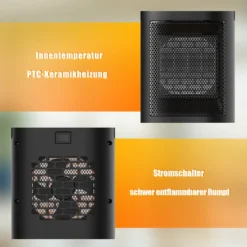 Speed Heizlüfter Energiesparend 1500W, Elektrisch Heizung Mit Drei Leistungsstufen, 120° Oszillation,Sicherheitsabschaltfunktion 10 Speed Heizlüfter Energiesparend 1500W, Elektrisch Heizung Mit Drei Leistungsstufen, 120° Oszillation,Sicherheitsabschaltfunktion -Smart Kitchen Store 2f9427b101788b10576c90d994a6c049