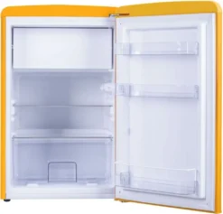 Amica KS 15613 Y, Kühlschrank Mit Gefrierfach Im Retro Design, 85 Cm Höhe, Honey Yellow, -Smart Kitchen Store 2fb8634ed53b8c8fd994f1148e2abb33