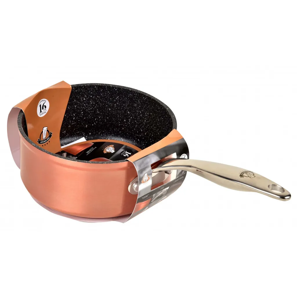 Excellence Cuivre Ø20 Cm By Kitchen Pro - Stielkasserolle 20cm Ohne Deckel, Kochtopf Klein 2,5 Liter, Aus Kupfer Und Rostfreiem Edelstahl, Induktion 9 Excellence Cuivre Ø20 Cm By Kitchen Pro - Stielkasserolle 20cm Ohne Deckel, Kochtopf Klein 2,5 Liter, Aus Kupfer Und Rostfreiem Edelstahl, Induktion – Bild 7
