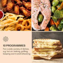 Klarstein AeroVital Jumbo 3in1 Heißluftfritteuse - 18L Heissluftfriteuse / Toaster / Dörrautomat , Airfryer Mit Touchscreen, 10 Programme, 30 Bis 230 °C, Edelstahl,inkl. 6-teiliges Zubehör -Smart Kitchen Store 310cabe3d7c21d7f55a30caf9bd04149