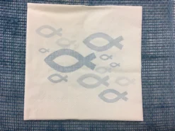 20 Lunch-Servietten Christlicher Fisch Blau -Smart Kitchen Store 315520defdbb201167438603950ca774