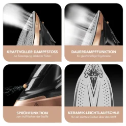 MAXXMEE Dampfbügeleisen - Mit Tropfstopp-, Antikalk- Und Selbstreinigungsfunktion Dampfbügeleisen Bügeleisen Kabellos Antikalk Selbstreinigung Tropfstop Keramik 21 MAXXMEE Dampfbügeleisen - Mit Tropfstopp-, Antikalk- Und Selbstreinigungsfunktion Dampfbügeleisen Bügeleisen Kabellos Antikalk Selbstreinigung Tropfstop Keramik -Smart Kitchen Store 31ddfc265dd8d1ebce1e3ef5c4bf2c33