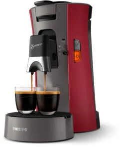 Philips Senseo Select CSA230 / 90 - Kaffeepadmaschine - Dunkelrot Und Kaschmirgrau