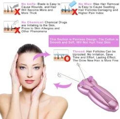 Elektrischer Body Face Gesichtshaarentferner Entfederer Baumwollfaden Epilierer Damen Gesichts Haar Entferner -Smart Kitchen Store 33ff1bbbec4347ed6c95f593118c1b25