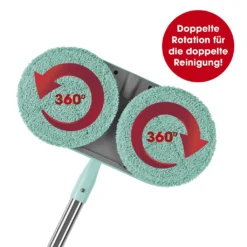CLEANmaxx Akku-Spray-Mopp - 360° Rotation - Türkis/weiß Mopp Spray Mop CLEANmaxx Akku Bodenwischer Sprühmop Wischtuch Sprühwischer Sprüh -Smart Kitchen Store 343b2bd586782517a0ca475ba4e603ac