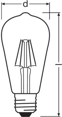 Osram LED Filament Edison Leuchtmittel 7W = 60W E27 Klar Warmweiß 2700K -Smart Kitchen Store 3503fecc5db04dbbbbb3e67ff49bc71c