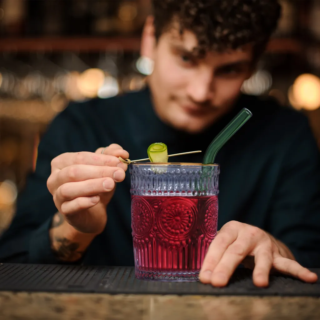 Relaxdays Vintage Trinkgläser 4er Set 300 Ml 5 Relaxdays Vintage Trinkgläser 4er Set 300 Ml – Bild 3