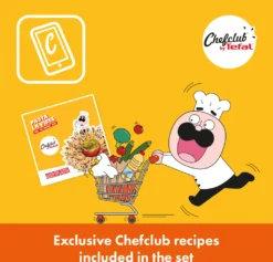 Chefclub By Tefal Pasta La Vista Kochgeschirr-Set | G804S4 | Pfanne 28 Cm, Kochtopf 20 Cm, Universalmesser, Schneidebretter, Rezeptheft Mit Leckeren Rezepten -Smart Kitchen Store 3566746b207094b4d3eb52f0c4606cd2