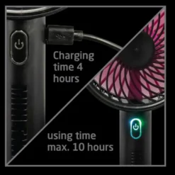 KOENIC Mini USB Handventilator Schwarz -Smart Kitchen Store 35e40de4564df32be98353a201c662ee