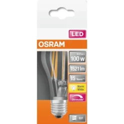 Osram LED Leuchtmittel Superstar Classic A E27 9W Warmweiß, Dimmbar, Klar -Smart Kitchen Store 3602d2e7f806f6699e97d40c8376732e