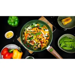 Just Vegan ECO Pfanne Mit Abnehmbarem Griff 24 Cm Aluminium Grün -Smart Kitchen Store 363547085b7bb59f19a3992144bd5529