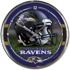 WinCraft NFL Baltimore Ravens Wanduhr Chrome Football