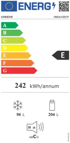 Gorenje NRK 6192 ES5F Kühl-Gefrierkombinationen - Edelstahl-Optik -Smart Kitchen Store 38804b3956521a1a37d88851328a3226