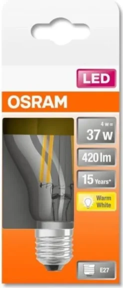 Osram LED Filament Leuchtmittel Birne Star Classic 4W = 37W E27 Koipfspiegel Gold 420lm Warmweiß 2700K 11 Osram LED Filament Leuchtmittel Birne Star Classic 4W = 37W E27 Koipfspiegel Gold 420lm Warmweiß 2700K -Smart Kitchen Store 396225cfb1c163e9ca051e073f68bcb2