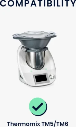 Kwmobile Hülle Kompatibel Mit Thermomix TM5 / TM6 - Küchenmaschine Abdeckhaube - In Weiß Schwarz Herz Brush -Smart Kitchen Store 39758117b3906dedc76e435757d4e4be