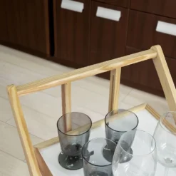 SoBuy® Servierwagen,Beistellwagen,Küchenwagen,zusammenklappbar,FKW52-WN -Smart Kitchen Store 39af95a14675d3f4afdd16090a08619b