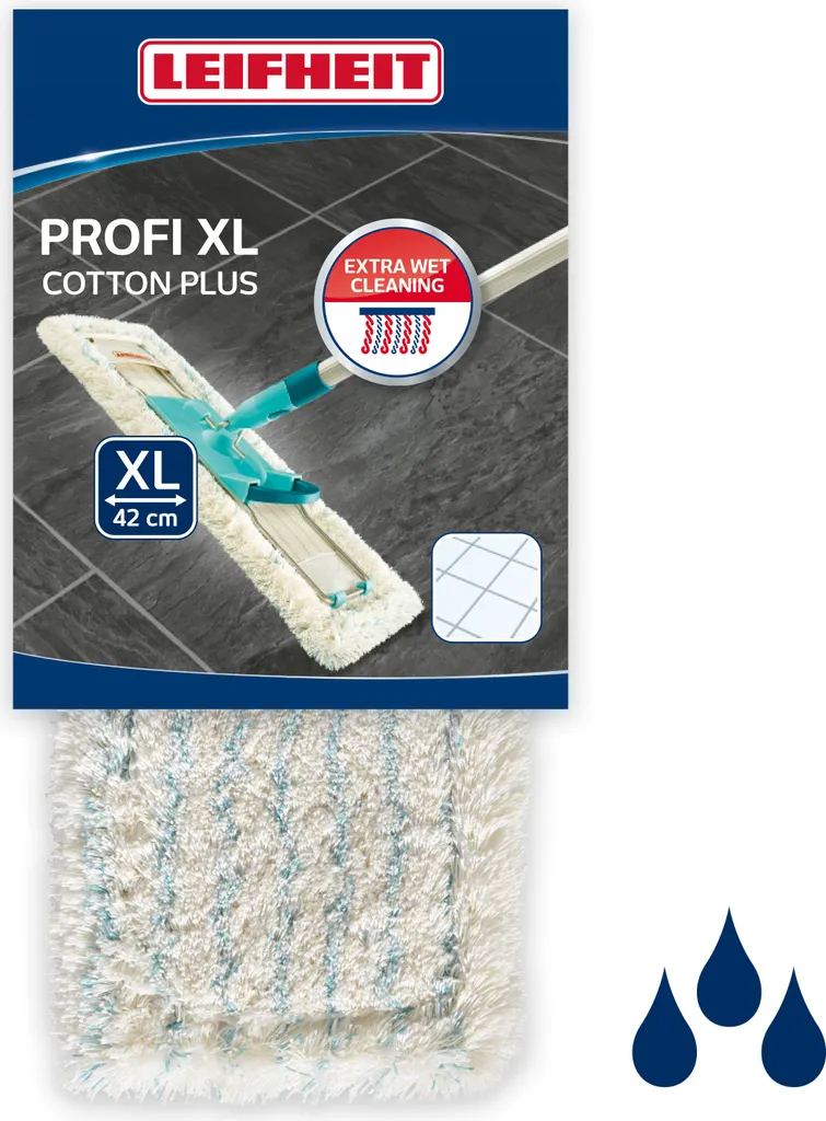 Leifheit Wischbezug Profi XL Baumwolle Plus 3 Leifheit Wischbezug Profi XL Baumwolle Plus
