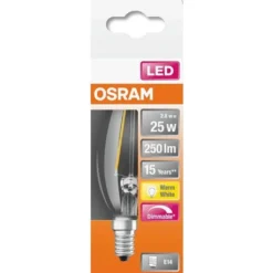 Osram LED Leuchtmittel Superstar Cassic B E14 2,8W Warmweiß, Dimmbar, Klar -Smart Kitchen Store 3e0671677e9e37809248f5c6da1fd0bb