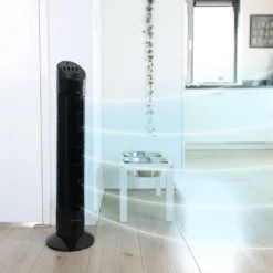 JAP Quebec Oszillierender Leise Turmventilator - 3 Geschwindigkeitsstufen - Drehend - Säulenventilator Mit Timer - Weiß 17 JAP Quebec Oszillierender Leise Turmventilator - 3 Geschwindigkeitsstufen - Drehend - Säulenventilator Mit Timer - Weiß -Smart Kitchen Store 3e69166aa30f42f6a9c4b48c38f90784