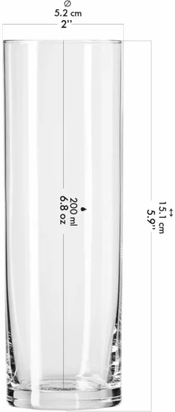 KROSNO Hohe Wassergläser, 6er-Set, 200 Ml -Smart Kitchen Store 3ee2841014a3da37c57fbfa742945c63