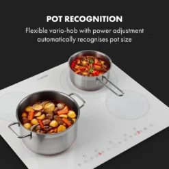 Klarstein Virtuosa 4 Glaskeramik-Kochfeld , Autark , 59 Cm , 4 Zonen: 6500 Watt , Zweifach-Zone , 4 Kochzonen , 9 Stufen , Timer , Rahmenlos , Timer , Kindersicherung , Weiß 12 Klarstein Virtuosa 4 Glaskeramik-Kochfeld , Autark , 59 Cm , 4 Zonen: 6500 Watt , Zweifach-Zone , 4 Kochzonen , 9 Stufen , Timer , Rahmenlos , Timer , Kindersicherung , Weiß -Smart Kitchen Store 3ee829dee5681333cbcd84e65f48e64e