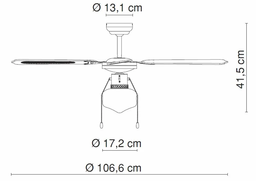 GLOBO Deckenventilator Mit LED Beleuchtung Deckenlampe 106cm 0309LED 8 GLOBO Deckenventilator Mit LED Beleuchtung Deckenlampe 106cm 0309LED – Bild 6