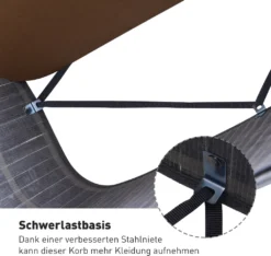 HOMCOM Wäschekorb Wäschebox Wäschesammler Mit Deckel Segeltuchsack Waschbarem Wäschesack Mit Griffen Segeltuch + Bambus Grau100L 52 X 32 X 63 Cm -Smart Kitchen Store 4012a166e84e59e01d4db78628c4a972