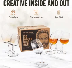 Brooze Bender Schnapsgläser 6er Set Stamper Glas Mit Stil Shot Vodka Likör Ouzo -Smart Kitchen Store 40552ea1d98729eb5f4f1def26a755f6