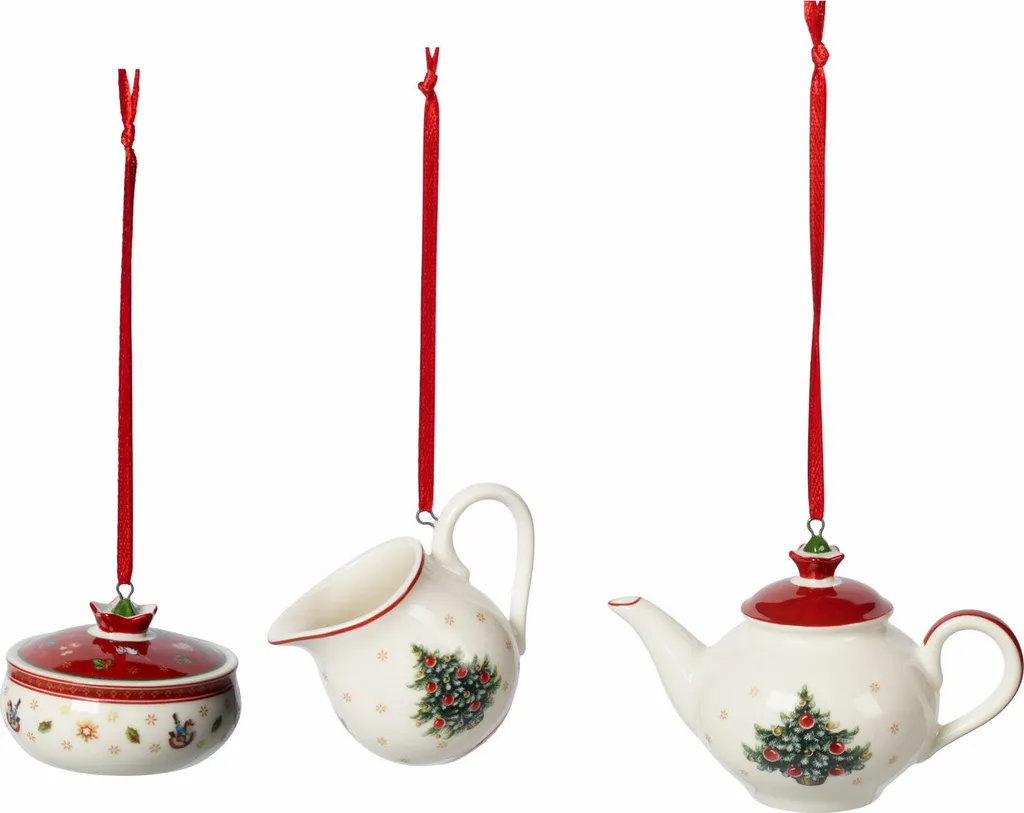 Villeroy & Boch Toy's Delight Decoration Ornamente Kaffeeset 3tlg. Weiß,rot 1486596668 3 Villeroy & Boch Toy's Delight Decoration Ornamente Kaffeeset 3tlg. Weiß,rot 1486596668