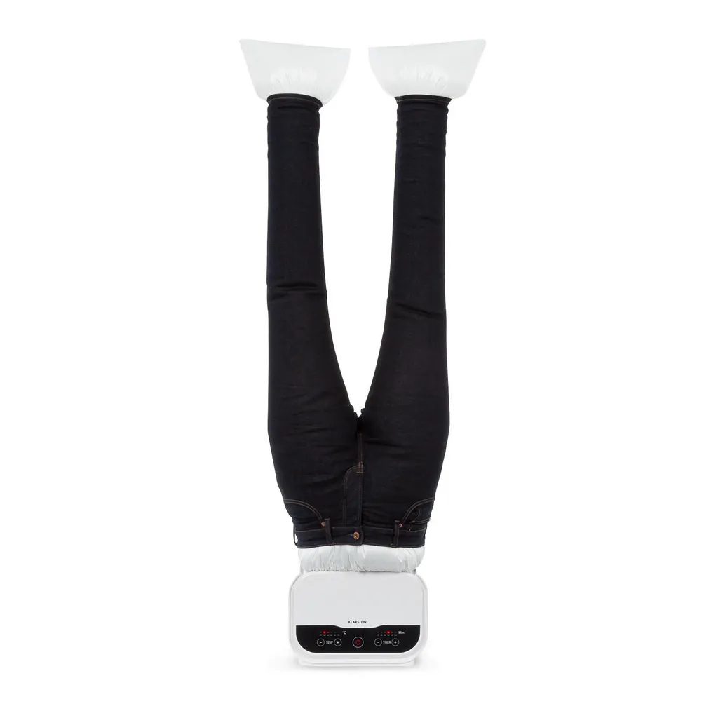 Klarstein ShirtButler Pro Automatischer Trockner Hosentrockner Hosenbügler , 2-in-1 System , 1200 Watt , Easy-Dry Technologie , Multi Size: S - XL , Thermal Safety System , 6-stufiger Timer: Bis 3 Stunden , Trocknungstemperatur: 30 - 70 °C , Bis Zu 2 Kg Maximalgewicht , LED-Kontrolllicht , Wechselbare Trocknungsaufsätze , Material: Oxford-Nylon , Weiß 3 Klarstein ShirtButler Pro Automatischer Trockner Hosentrockner Hosenbügler , 2-in-1 System , 1200 Watt , Easy-Dry Technologie , Multi Size: S - XL , Thermal Safety System , 6-stufiger Timer: Bis 3 Stunden , Trocknungstemperatur: 30 - 70 °C , Bis Zu 2 Kg Maximalgewicht , LED-Kontrolllicht , Wechselbare Trocknungsaufsätze , Material: Oxford-Nylon , Weiß