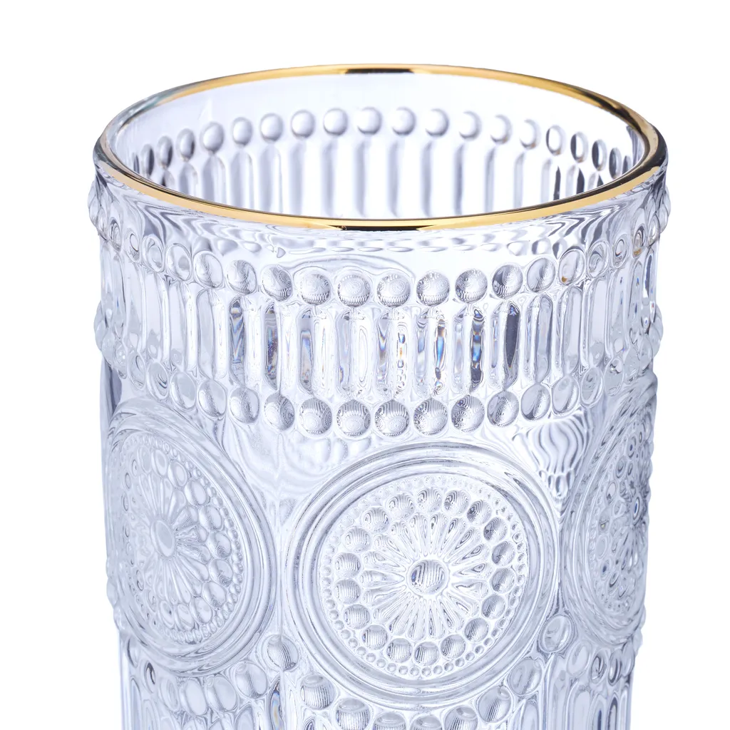 Relaxdays Vintage Trinkgläser 4er Set 300 Ml 9 Relaxdays Vintage Trinkgläser 4er Set 300 Ml – Bild 7