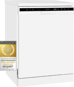Exquisit Geschirrspüler GSP6312-030D Weiss | 11 Liter | Display | Auto-Door-Open