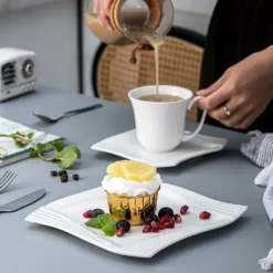 MALACASA, Serie Amparo, 36 Teilig Set Cremeweiß Porzellan Kaffeeservice Dessertteller Kaffeetasse Mit Untertasse 13 MALACASA, Serie Amparo, 36 Teilig Set Cremeweiß Porzellan Kaffeeservice Dessertteller Kaffeetasse Mit Untertasse -Smart Kitchen Store 41edd976fd2f35e17f954413ab227140