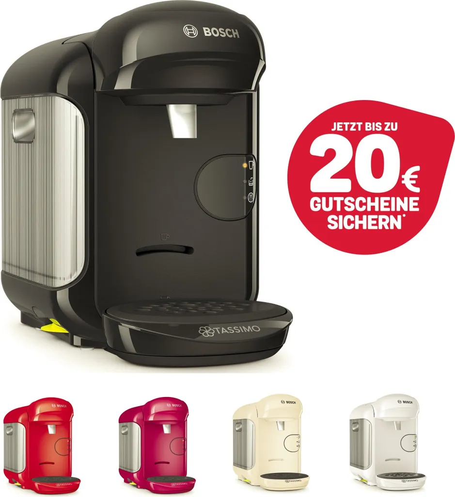 Bosch Tassimo Vivy2 Kapselmaschine TAS1401, Kompaktes Design, Vollautomatisch, Geeignet Für Alle Tassen - Pink 9 Bosch Tassimo Vivy2 Kapselmaschine TAS1401, Kompaktes Design, Vollautomatisch, Geeignet Für Alle Tassen - Pink – Bild 7