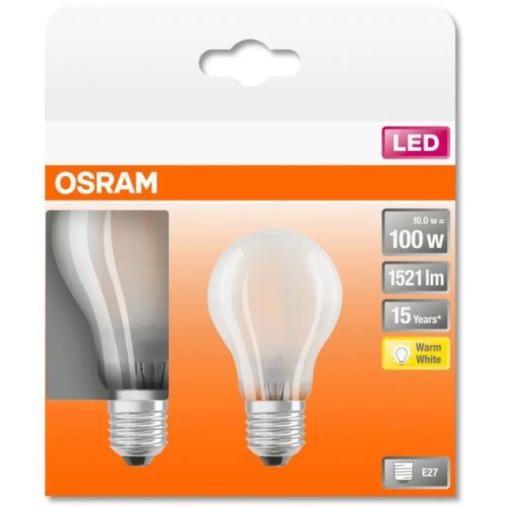 Osram LED Leuchtmittel Retrofit Star Classic E27 10W 2er-Pack Matt 6 Osram LED Leuchtmittel Retrofit Star Classic E27 10W 2er-Pack Matt – Bild 4