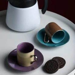 Artvigor, Porzellan Kaffeeservice, Bunt 12 Teilig Kaffee Set, Mit 6 Espressotassen 80 Ml, 6 Untertassen, Mehrfarbig 14 Artvigor, Porzellan Kaffeeservice, Bunt 12 Teilig Kaffee Set, Mit 6 Espressotassen 80 Ml, 6 Untertassen, Mehrfarbig -Smart Kitchen Store 43182232cb14a277f3be08c056bc4b80