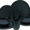 CreaTable 23860 Kombiservice Uno Für 4 Personen, Steinzeug, Schwarz (1 Set, 16-teilig) 2 CreaTable 23860 Kombiservice Uno Für 4 Personen, Steinzeug, Schwarz (1 Set, 16-teilig) -Smart Kitchen Store 435bb488bef3d9fab88f3b352072bb3f