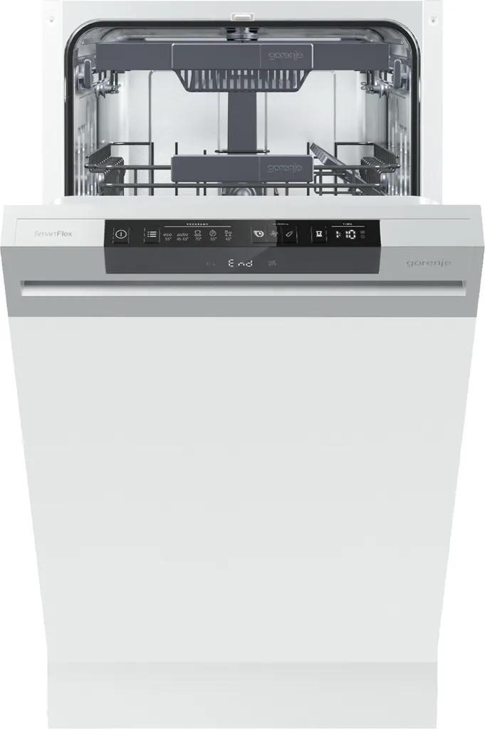 Gorenje GI 561D 10 S Geschirrspüler 45 Cm - Silber - Teilintegrierbar - 11 Maßgedecke - 45 DB Geräuschpegel - Trocknungsklasse: A 3 Gorenje GI 561D 10 S Geschirrspüler 45 Cm - Silber - Teilintegrierbar - 11 Maßgedecke - 45 DB Geräuschpegel - Trocknungsklasse: A